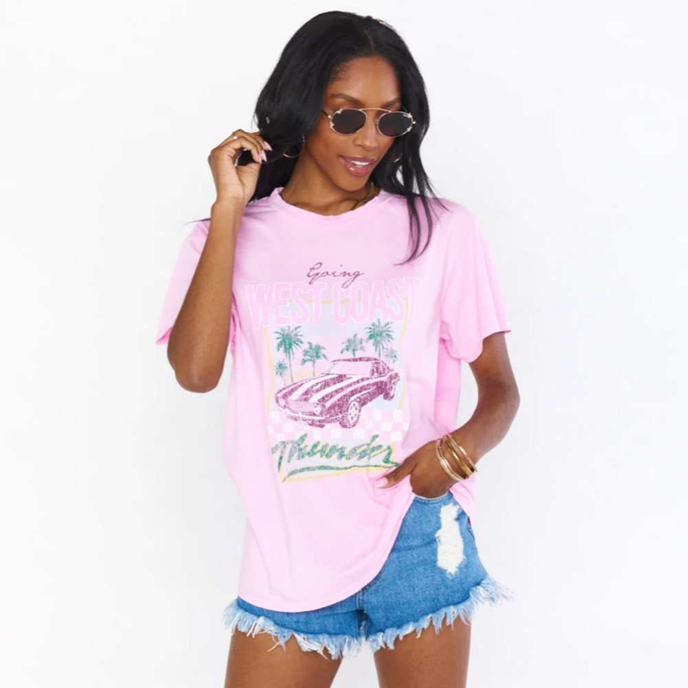 Travis Tee ~ West Coast Graphic Pink